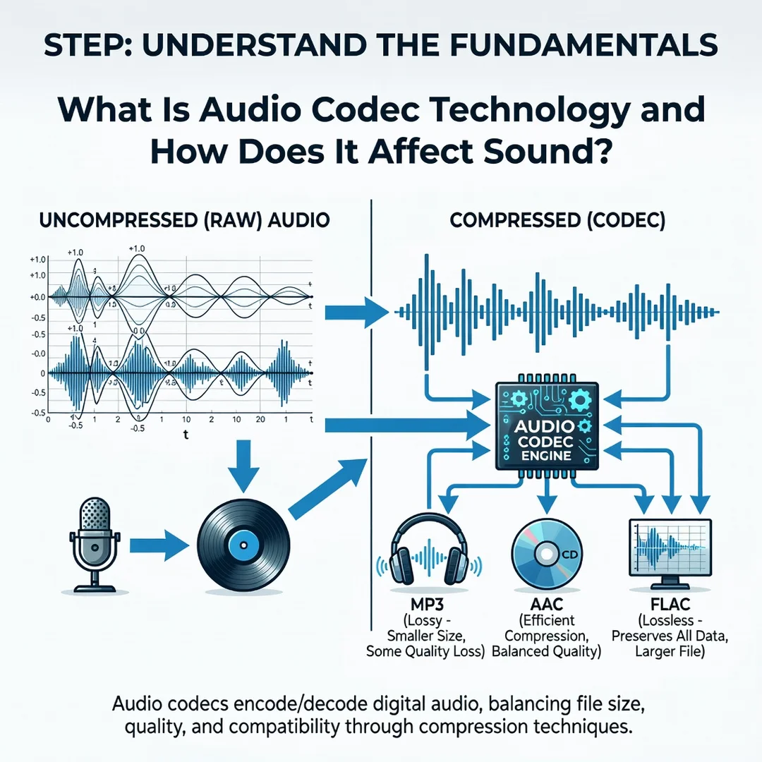 Step 1: Illustration for step: Understand the fundamentals related to What Is Audio Codec Technology and How
