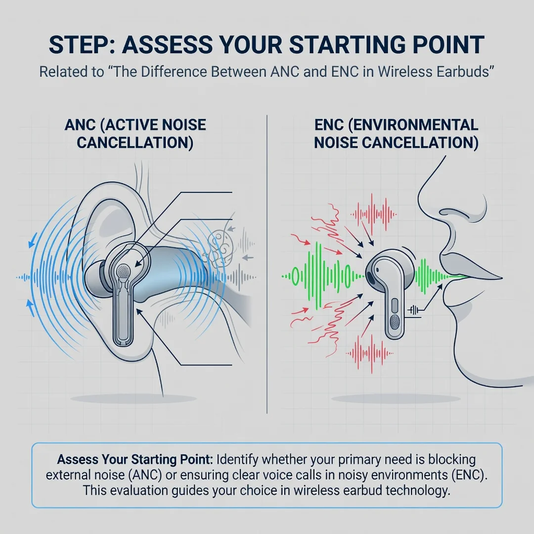 Step 2: Illustration for step: Assess your starting point related to The Difference Between ANC and ENC in W