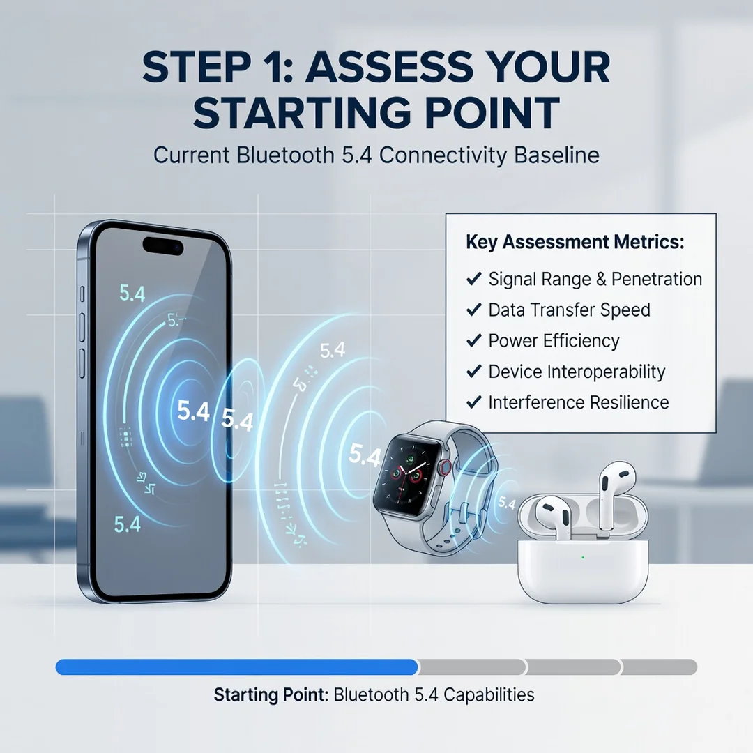 Step 2: Illustration for step: Assess your starting point related to How Bluetooth 5.4 Technology Improves W