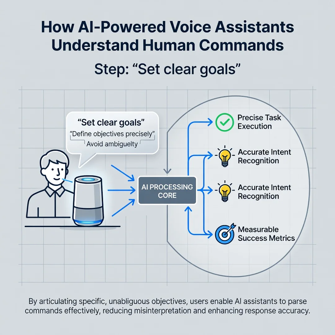 Step 3: Illustration for step: Set clear goals related to How AI-Powered Voice Assistants Understand Human C