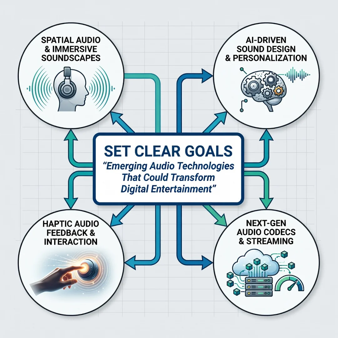 Step 3: Illustration for step: Set clear goals related to Emerging Audio Technologies That Could Transform D