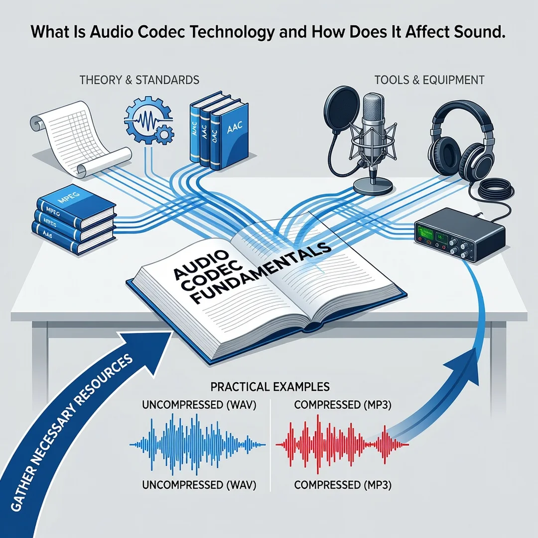 Step 4: Illustration for step: Gather necessary resources related to What Is Audio Codec Technology and How 