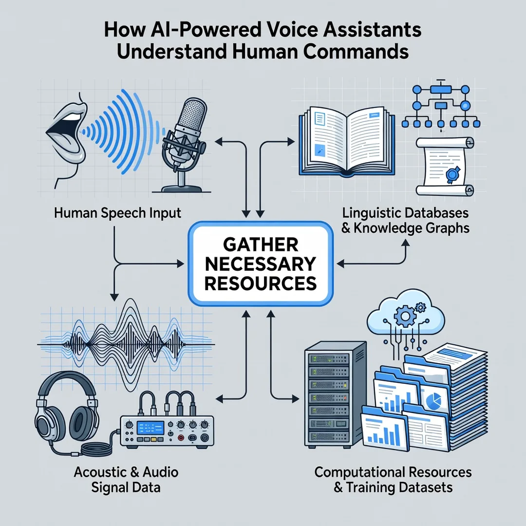 Step 4: Illustration for step: Gather necessary resources related to How AI-Powered Voice Assistants Underst