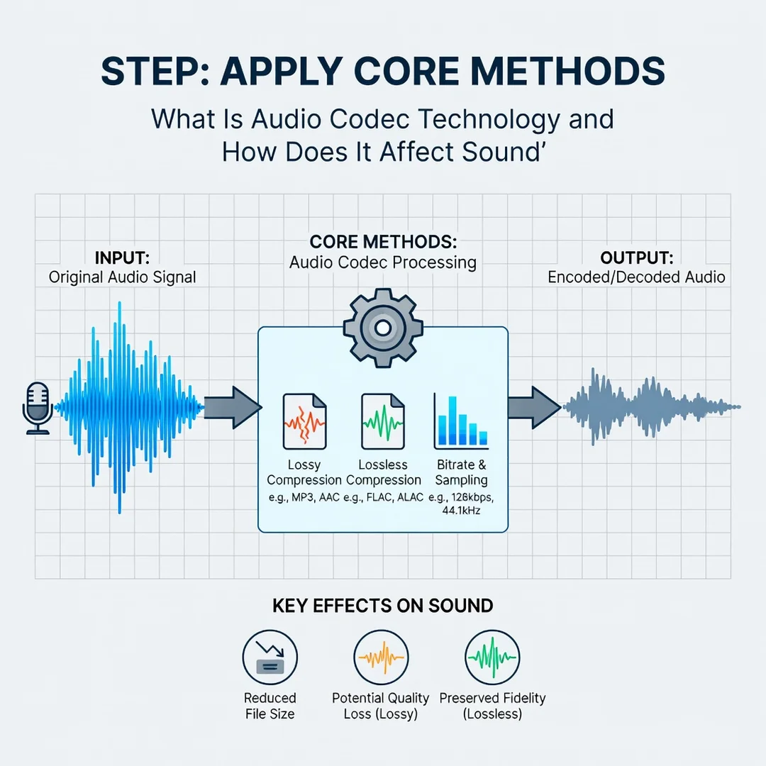 Step 5: Illustration for step: Apply the core methods related to What Is Audio Codec Technology and How Does