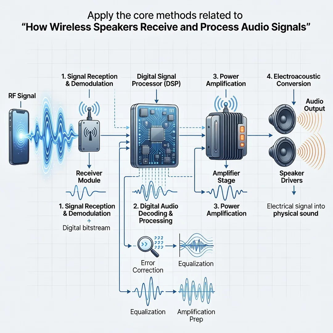 Step 5: Illustration for step: Apply the core methods related to How Wireless Speakers Receive and Process A