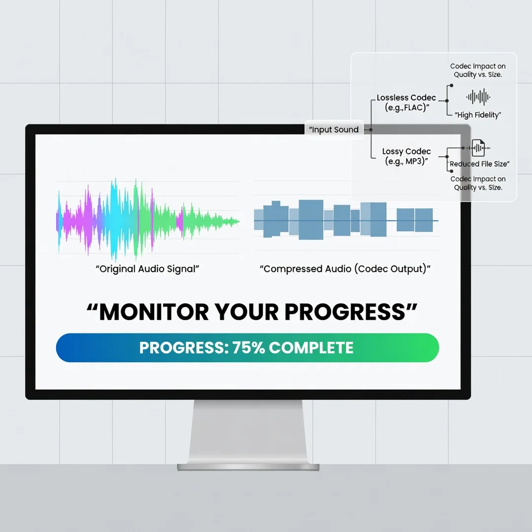 Step 6: Illustration for step: Monitor your progress related to What Is Audio Codec Technology and How Does 