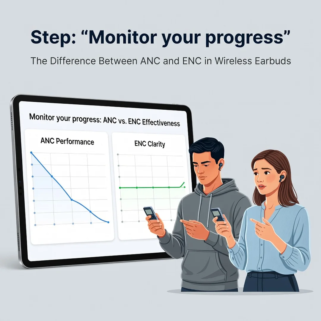 Step 6: Illustration for step: Monitor your progress related to The Difference Between ANC and ENC in Wirele