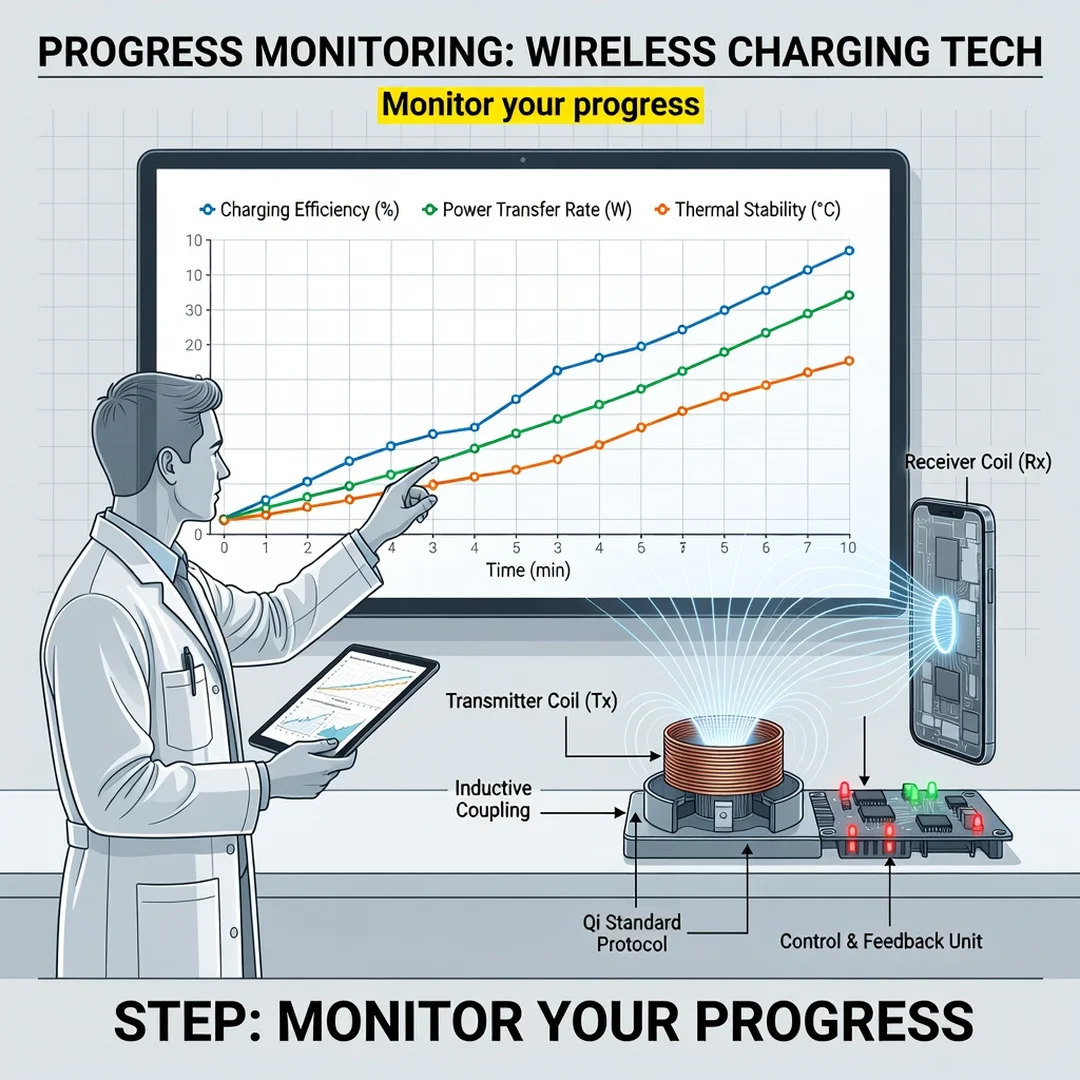 Step 6: Illustration for step: Monitor your progress related to The Technology Behind Modern Wireless Chargi