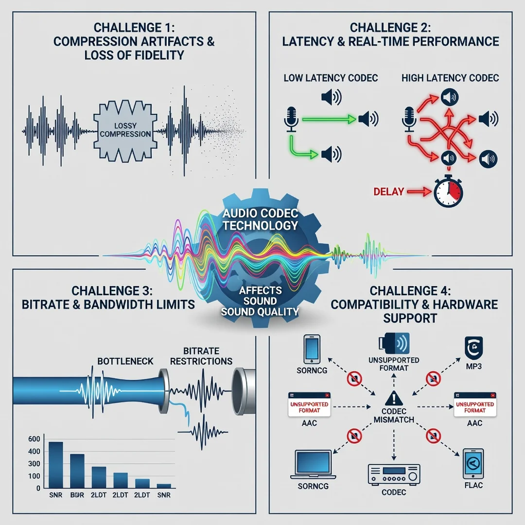 Step 7: Illustration for step: Address common challenges related to What Is Audio Codec Technology and How D