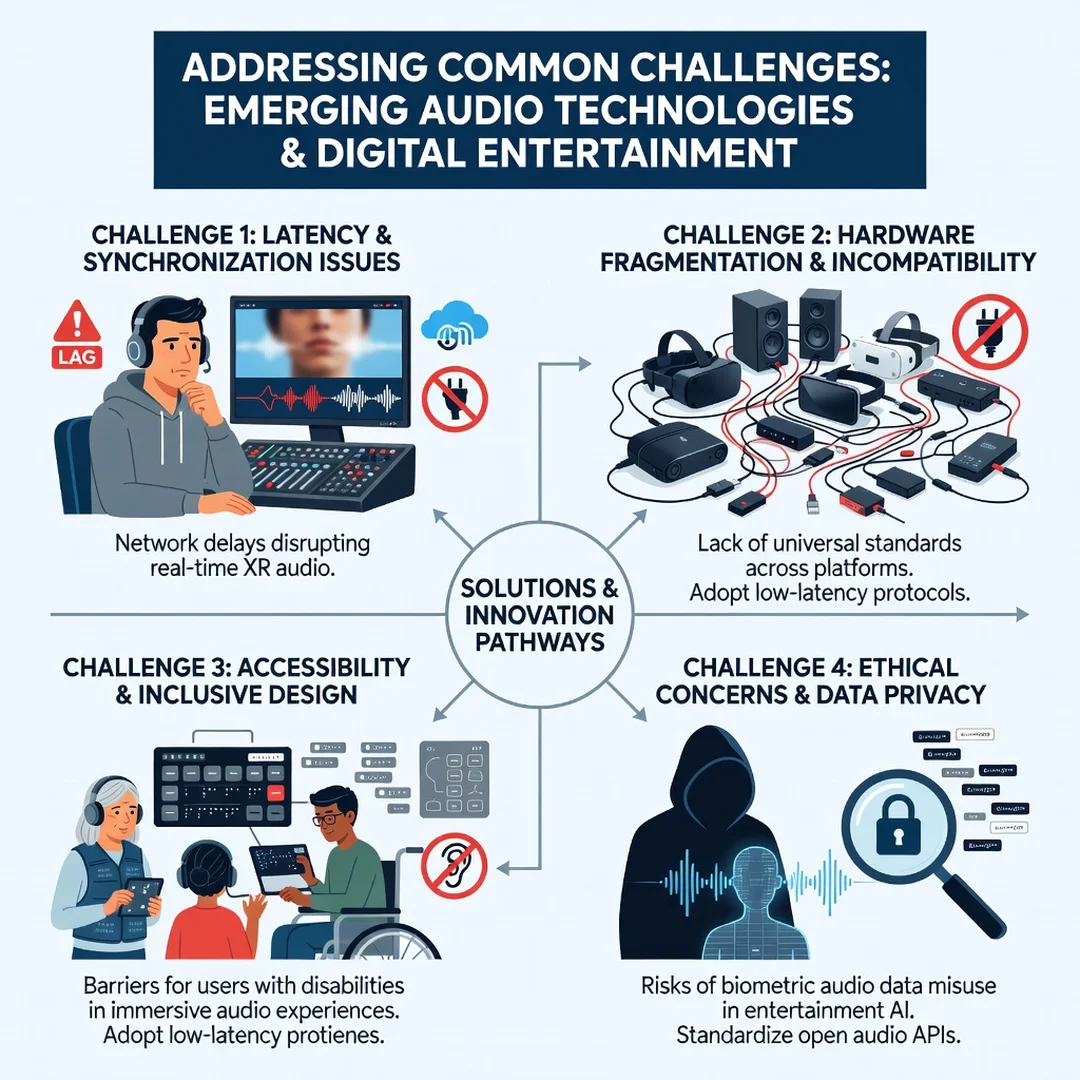 Step 7: Illustration for step: Address common challenges related to Emerging Audio Technologies That Could T