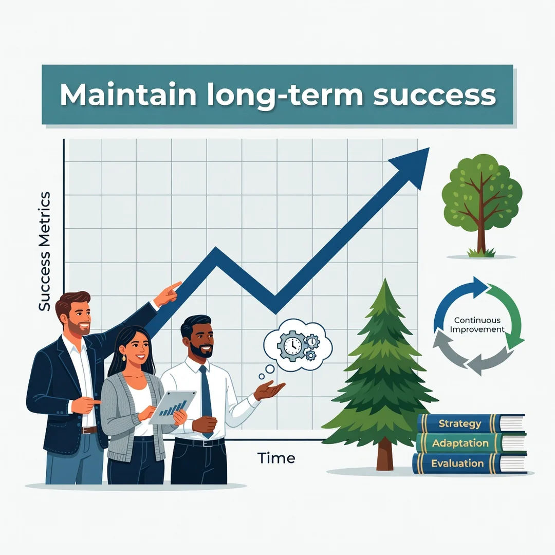 Step 8: Illustration for step: Maintain long-term success related to How AI Noise Reduction Improves Online 
