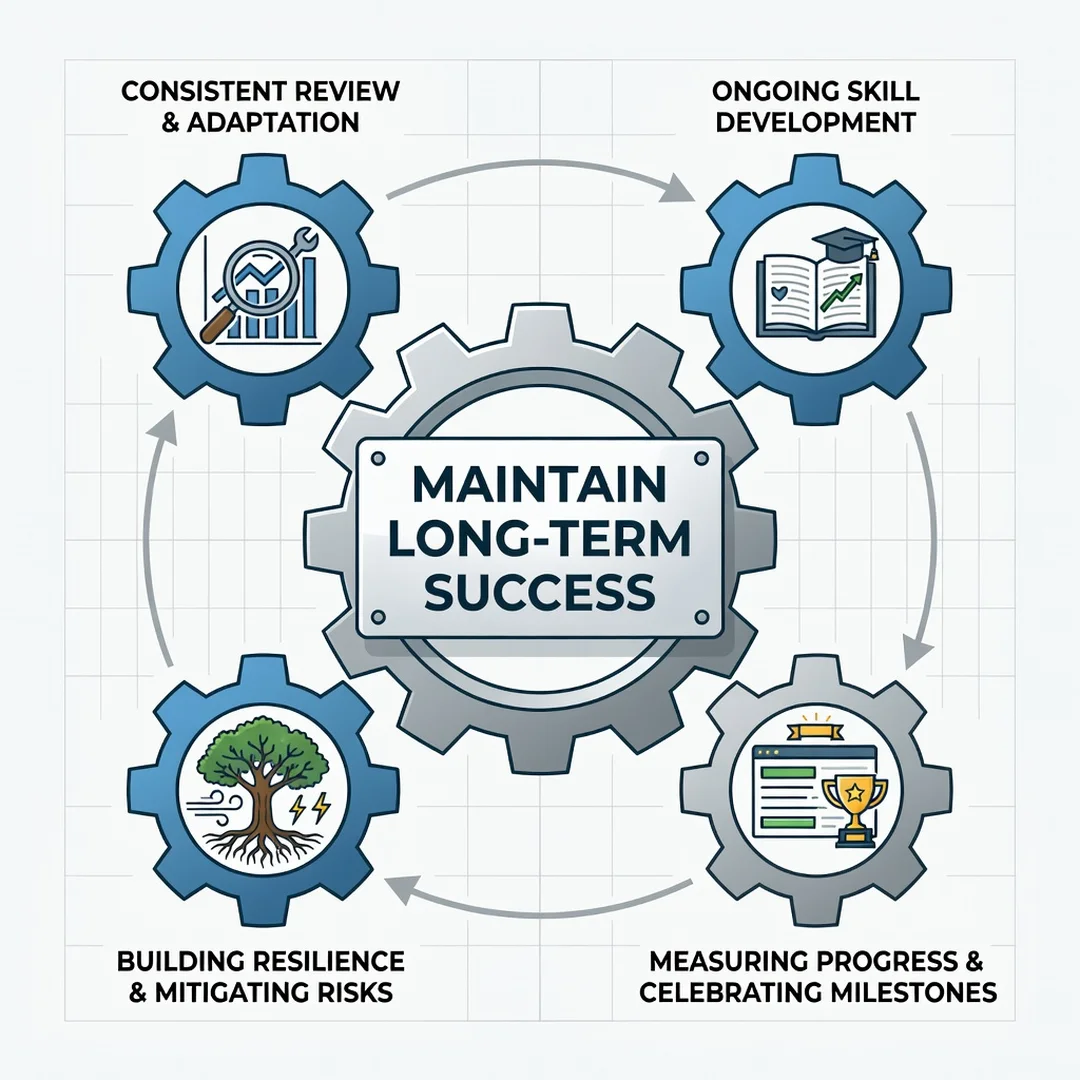 Step 8: Illustration for step: Maintain long-term success related to How Bluetooth 5.4 Technology Improves W